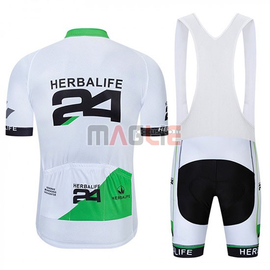 Maglia Herbalifr 24 Manica Corta 2019 Bianco Verde